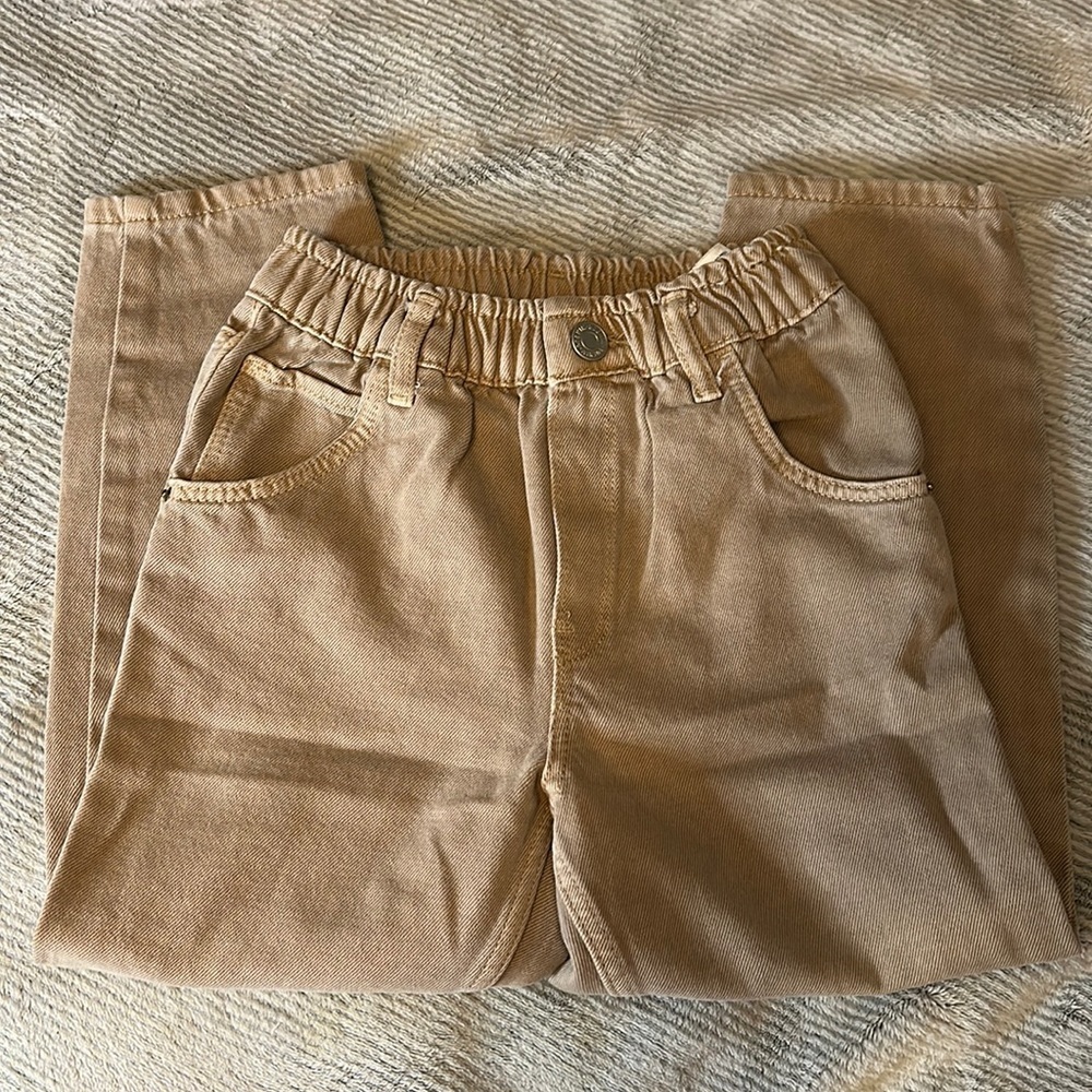 H&M Girls Beige Capri Straight Pants Size 5T